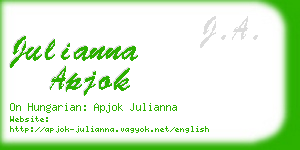 julianna apjok business card